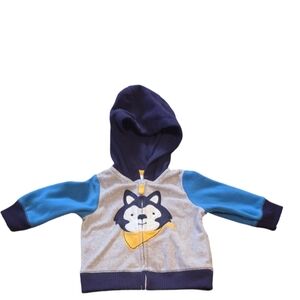 Carter's Blue and Gray Husky Hoodie